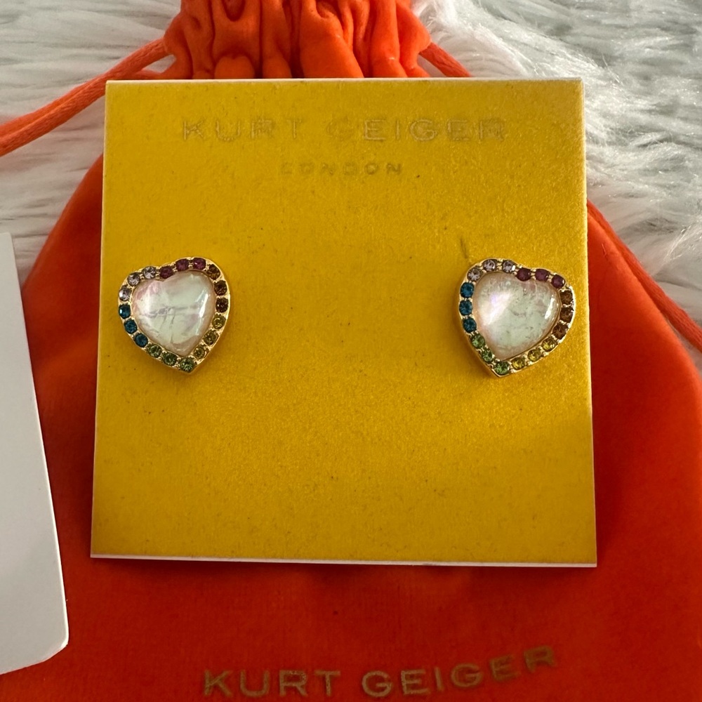 Kurt Keiger Pace‎ Crystal Opal Heart Earrings